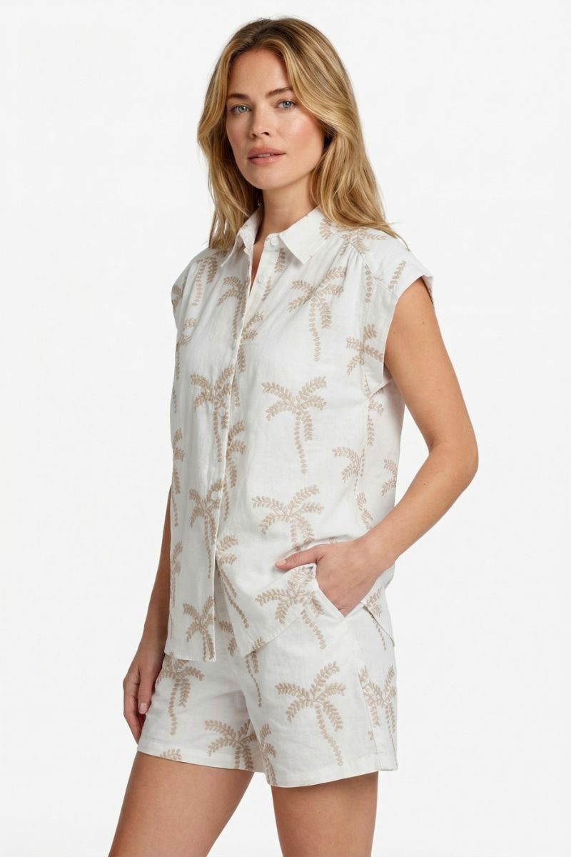 CS The Label Lusanna Blouse Offwhite/Khaki